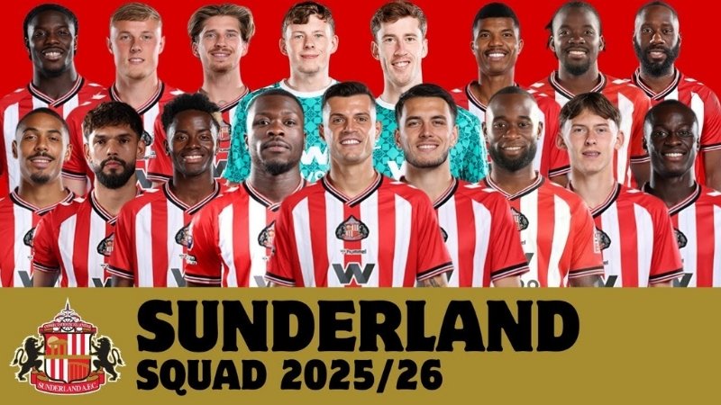 Đội hình của Sunderland mùa giải hiện tạ